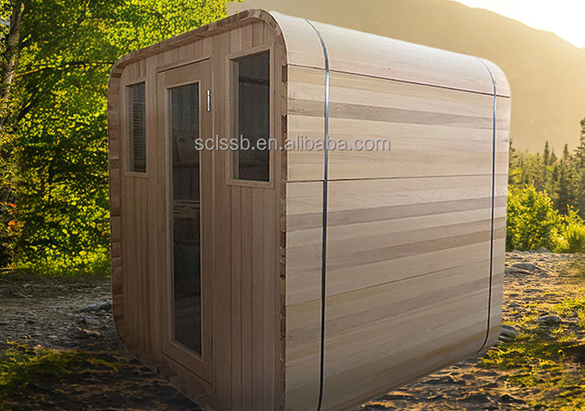 Hot Sale Traditional Sauna Room Dry Steam Sauna  6 Person Leshu factory price