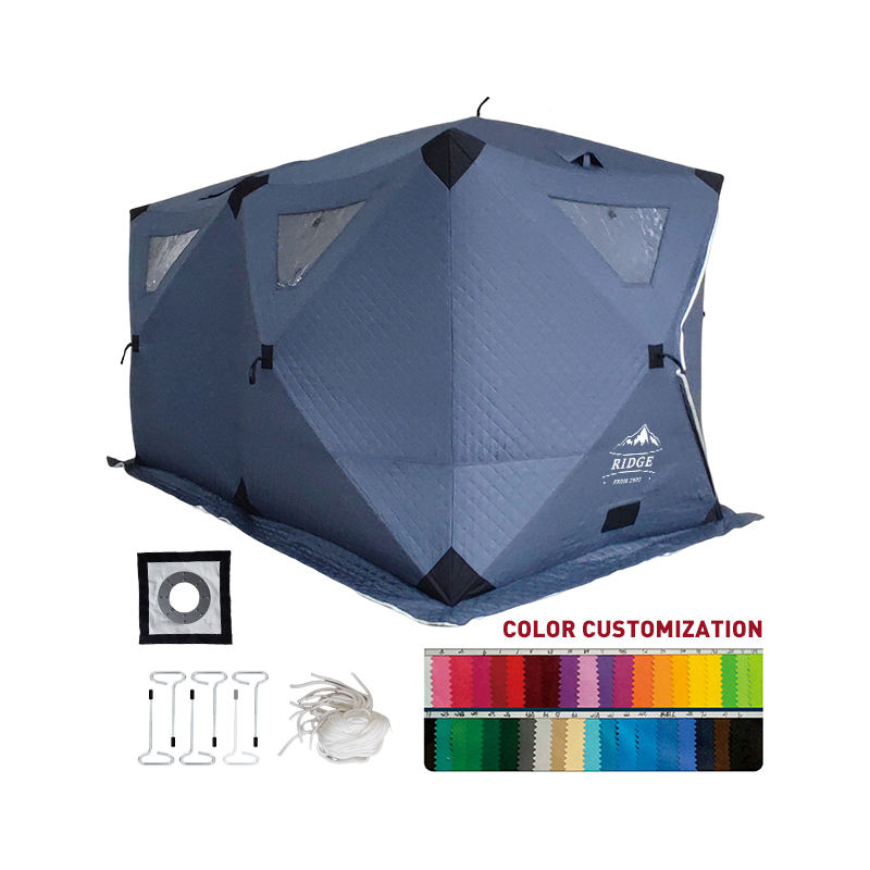 Hot ice fishing tent internal full graphene 210D Oxford cloth Windows PVC material can be customized 2 pieces of chimney piece