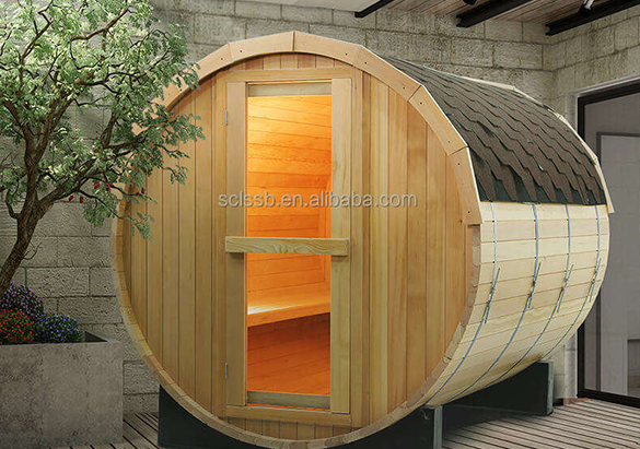 Outdoor Most Sales Steam Barrel Sauna Room Traditional Sauna Room For Beauty Spa Leshu factory price