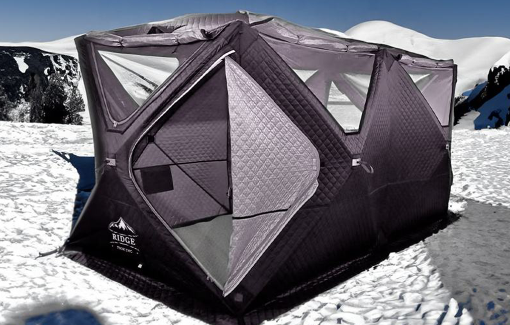 Ice fishing shelter 420D Oxford cloth graphene 13mm fiberglass rod floor mat 210D window piece is made of PVC fishing tent