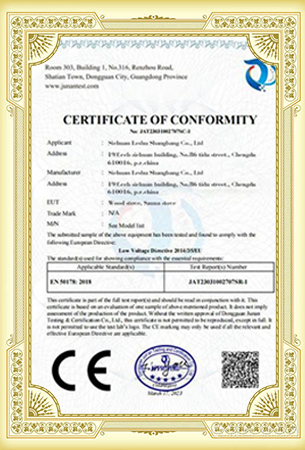 CERTIFICATE OF CONFORMITY